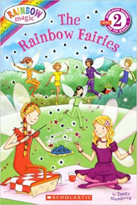 Book cover for "The Rainbow Fairies" by Daisy Meadows