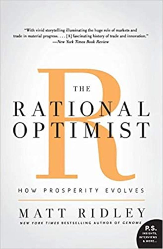 Book cover for "The Rational Optimist" by Matt Ridley