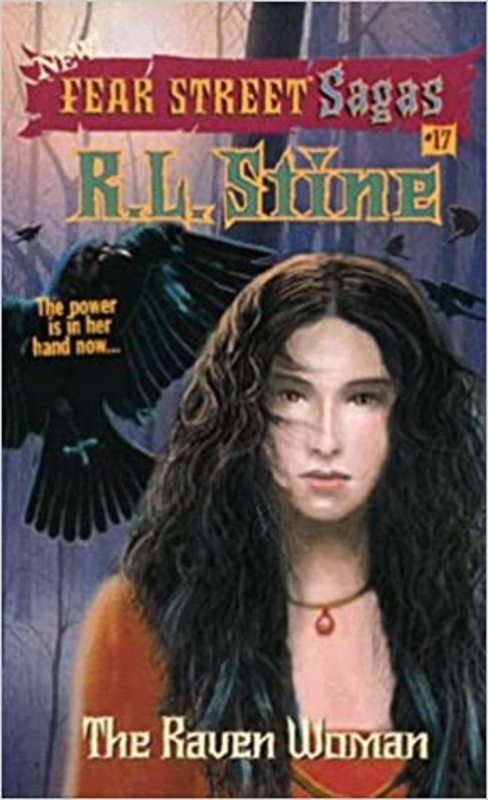 Book cover for "The Raven Woman" by R.L. Stine