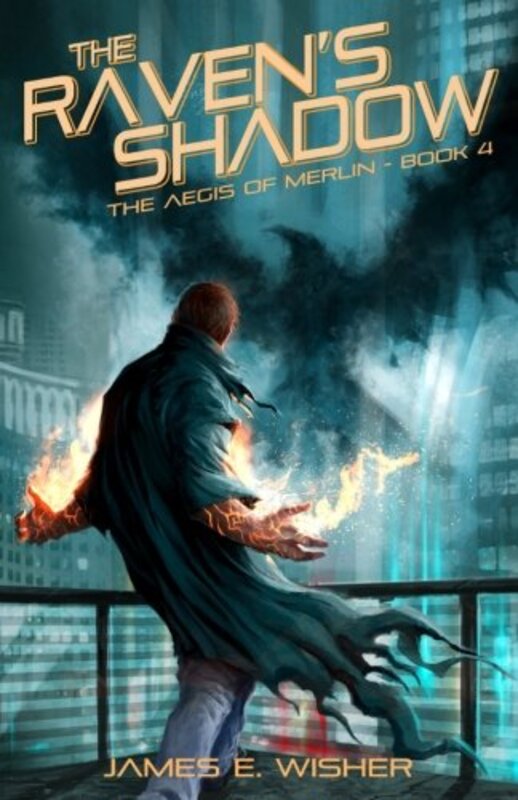 Book cover for "The Raven's Shadow" by James E Wisher