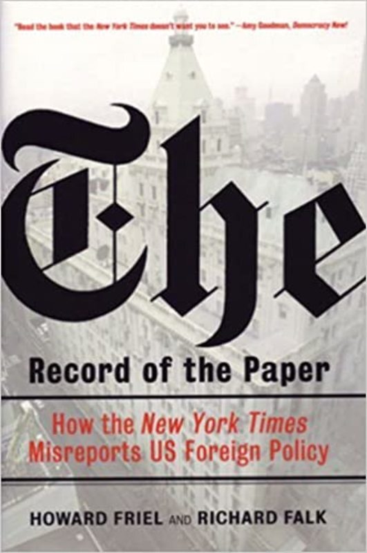 Book cover for "The Record of the Paper" by Howard Friel