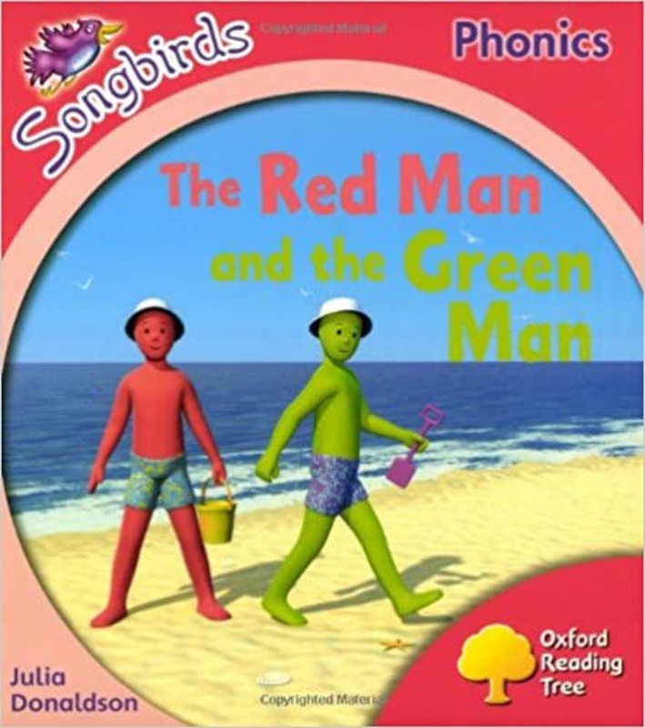 Book cover for "The Red Man and the Green Man" by Julia Donaldson