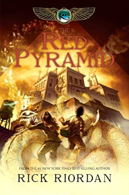 Book cover for "The Red Pyramid" by Rick Riordan