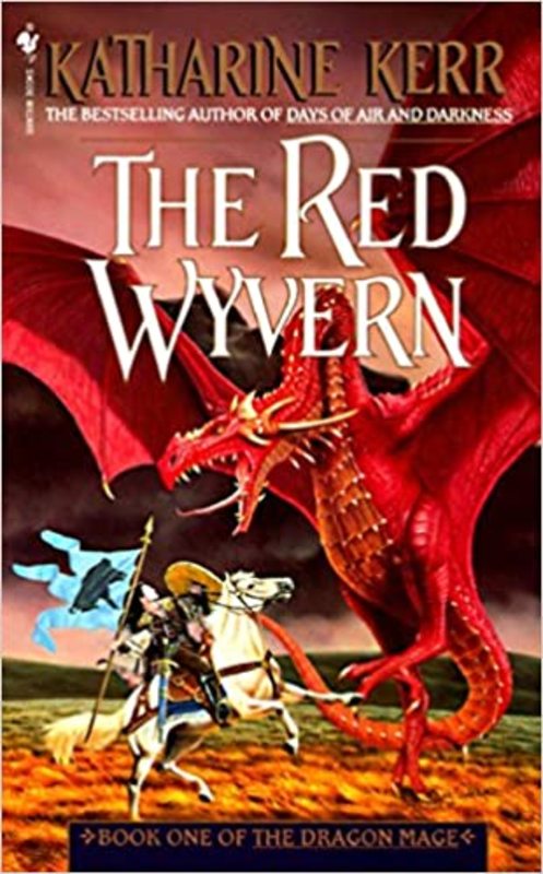 Book cover for "The Red Wyvern" by Katharine Kerr
