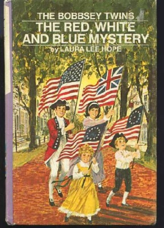 Book cover for "The Red, White and Blue Mystery" by Laura Lee Hope