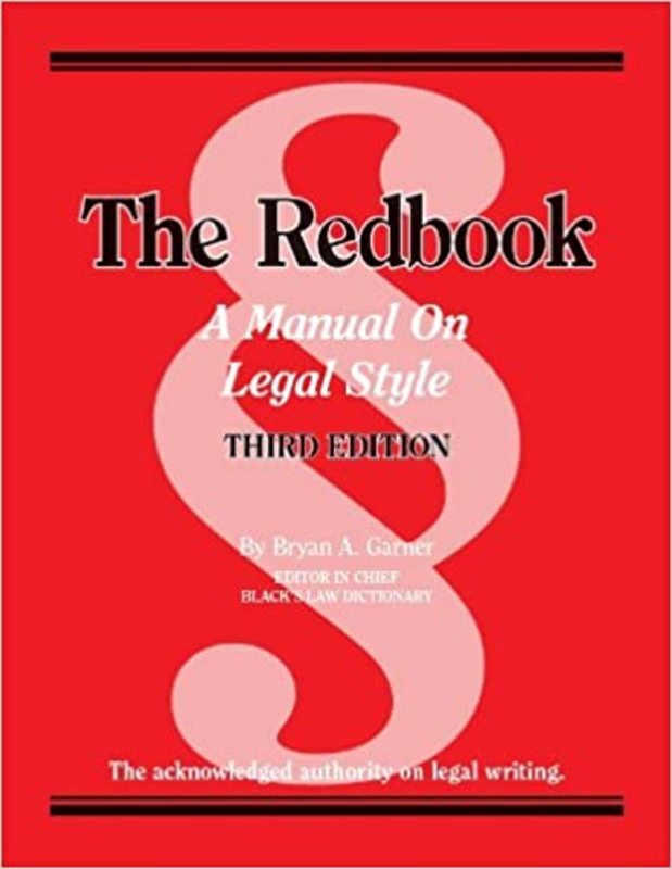 Book cover for "The Redbook" by Bryan A. Garner
