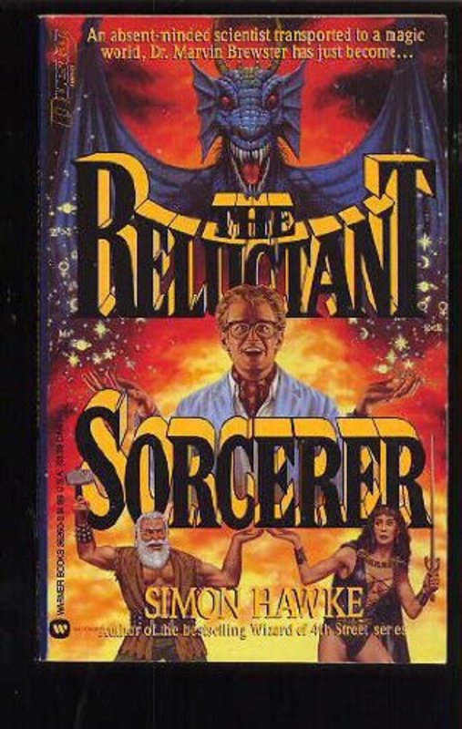 Book cover for "The Reluctant Sorcerer" by Simon Hawke