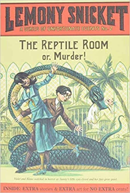 Book cover for "The Reptile Room" by Daniel Handler