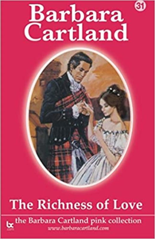 Book cover for "The Richness of Love" by Barbara Cartland