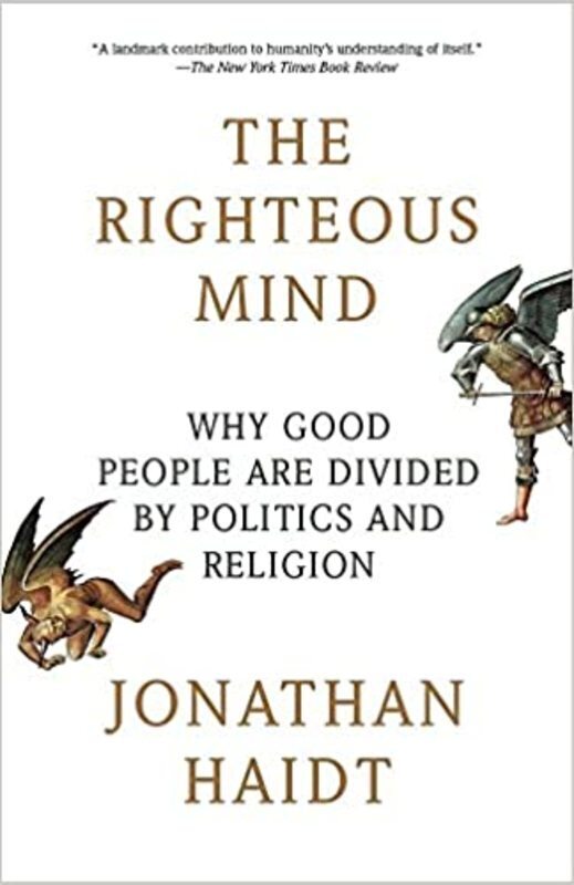 Book cover for "The Righteous Mind" by Jonathan Haidt