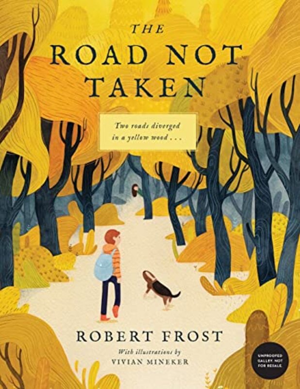 Book cover for "The Road Not Taken" by Robert Frost