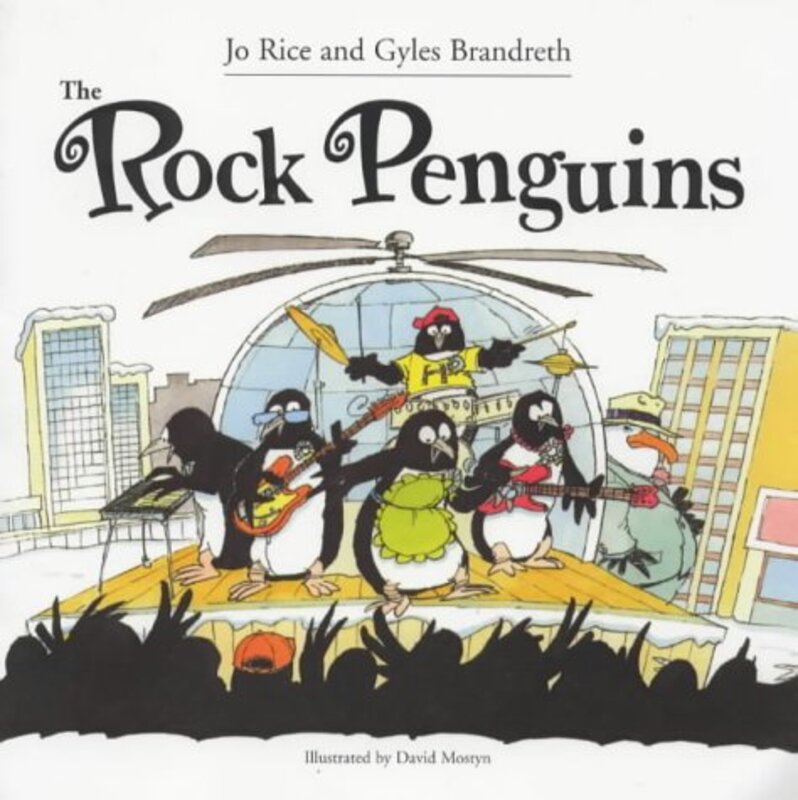 Book cover for "The Rock Penguins" by Gyles Brandreth