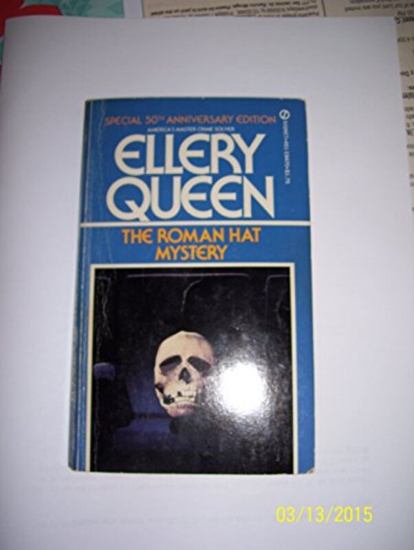 Book cover for "The Roman Hat Mystery" by Ellery Queen