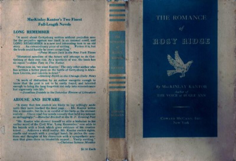 Book cover for "The Romance of Rosy Ridge" by Mackinlay Kantor