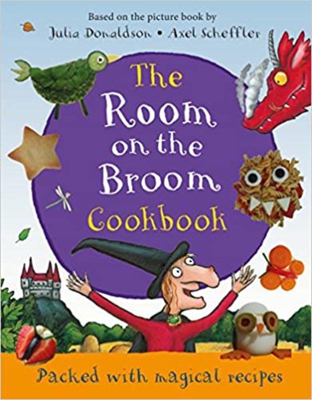 Book cover for "The Room on the Broom Cookbook" by Julia Donaldson