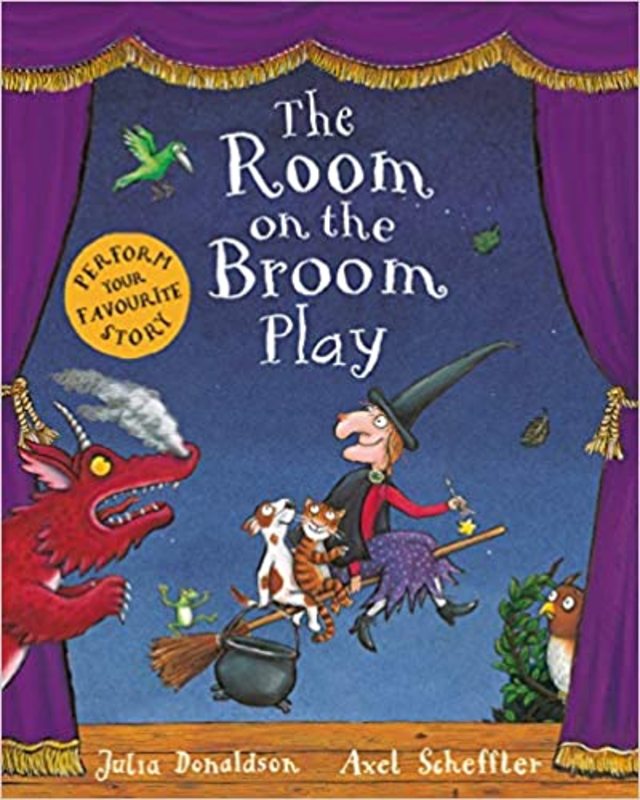 Book cover for "The Room on the Broom Play" by Julia Donaldson