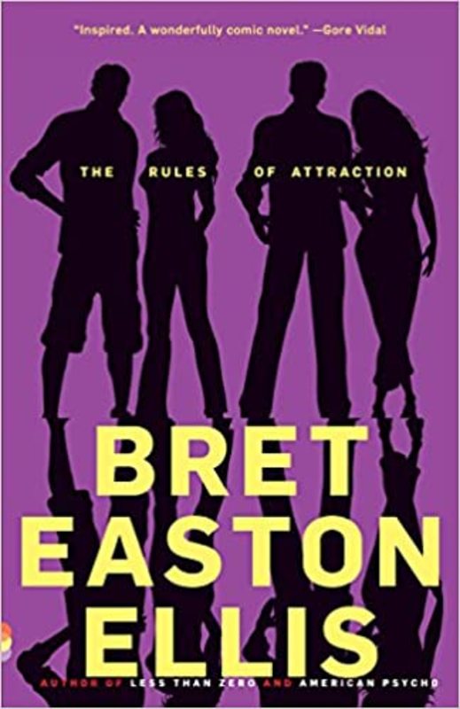Book cover for "The Rules of Attraction" by Bret Easton Ellis
