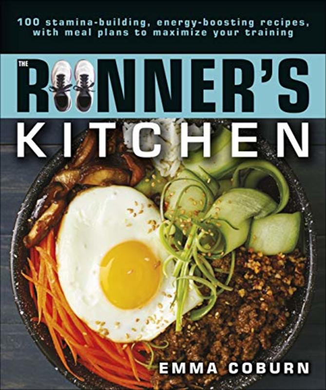 Book cover for "The Runner's Kitchen" by Emma Coburn