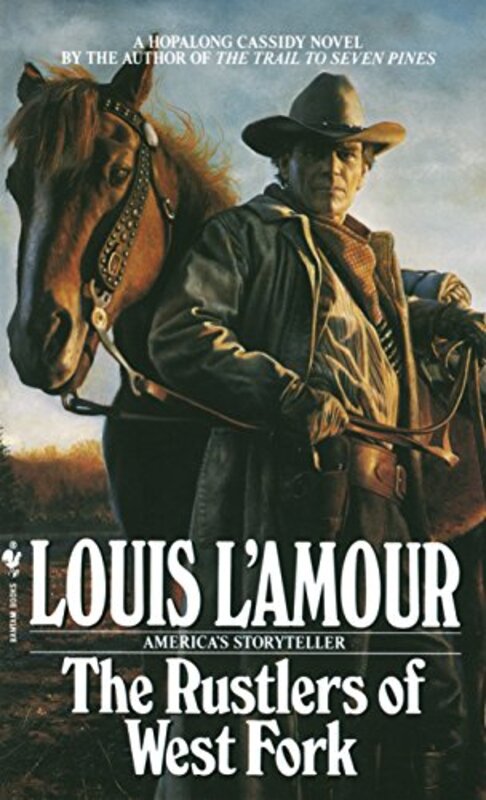 Book cover for "The Rustlers of West Fork" by Louis LAmour
