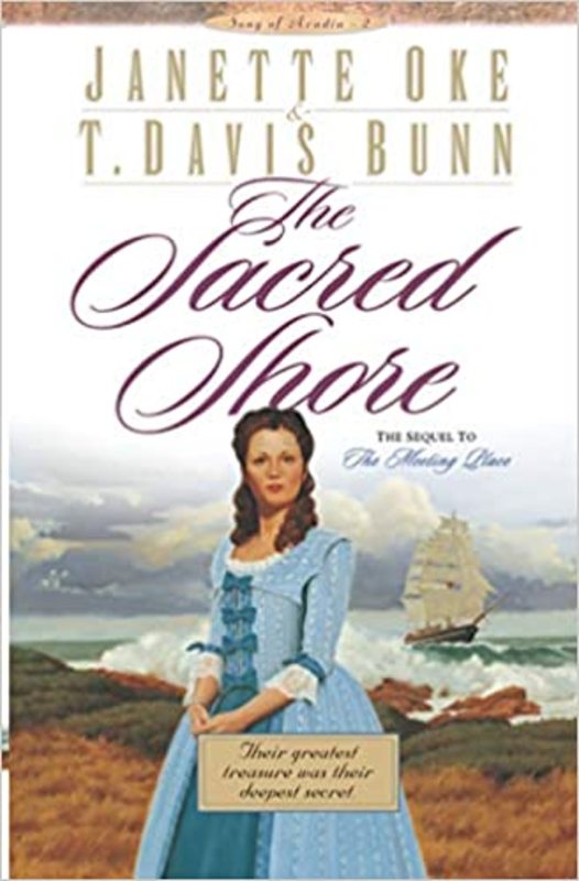 Book cover for "The Sacred Shore" by Janette Oke