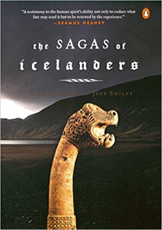 Book cover for "The Sagas of Icelanders" by Jane Smiley