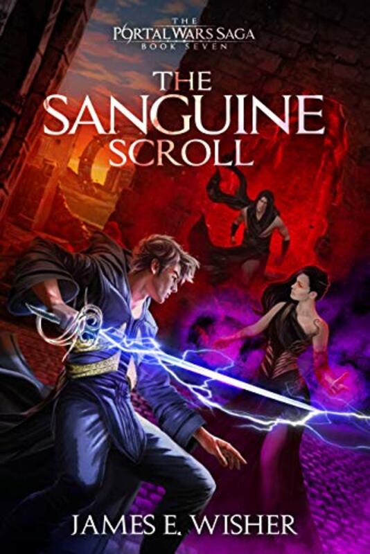 Book cover for "The Sanguine Scroll" by James E Wisher