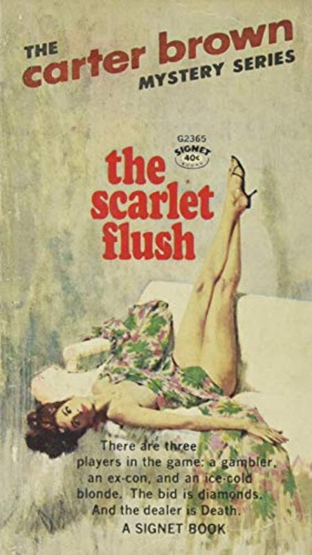 Book cover for "The Scarlet Flush" by Carter Brown