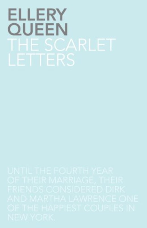 Book cover for "The Scarlet Letters" by Ellery Queen