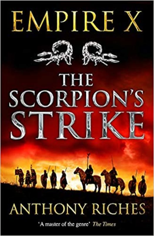 Book cover for "The Scorpion's Strike" by Anthony Riches