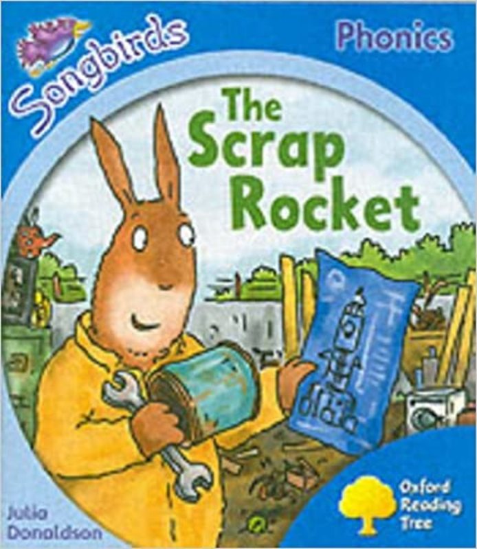 Book cover for "The Scrap Rocket" by Julia Donaldson