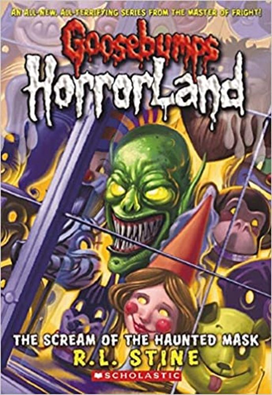 Book cover for "The Scream of the Haunted Mask" by R.L. Stine