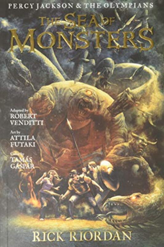 Book cover for "The Sea of Monsters Graphic Novel"