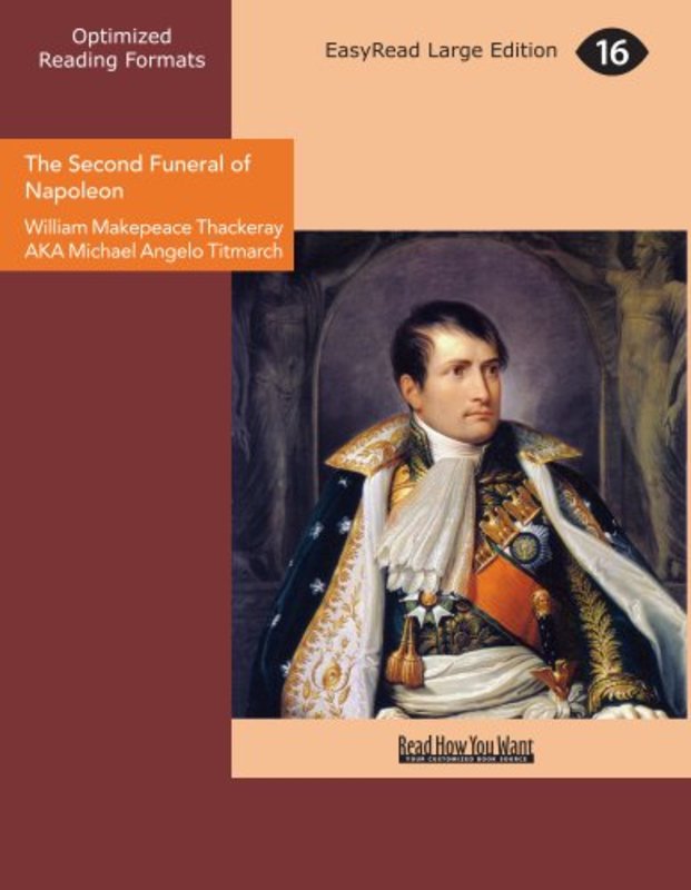 Book cover for "The Second Funeral of Napoleon" by William Makepeace Thackeray