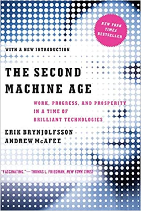 Book cover for "The Second Machine Age" by Erik Brynjolfsson