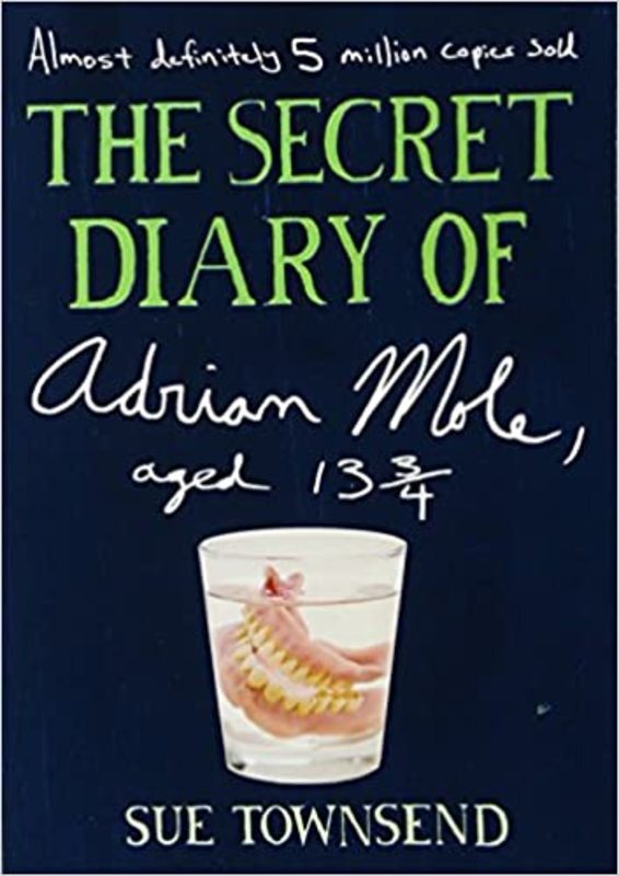 Book cover for "The Secret Diary of Adrian Mole, Aged 13 3/4" by Sue Townsend