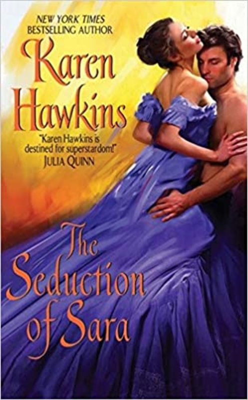 Book cover for "The Seduction of Sara" by Karen Hawkins