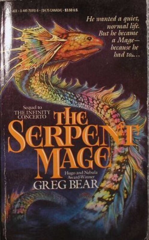 Book cover for "The Serpent Mage" by Greg Bear