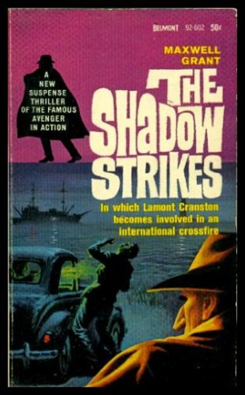 Book cover for "The Shadow Strikes" by Maxwell Grant