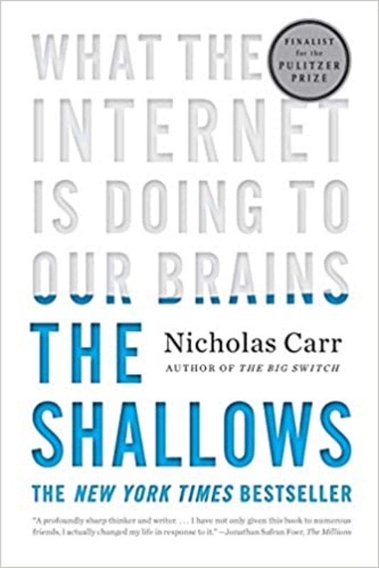 Book cover for "The Shallows" by Nicholas Carr