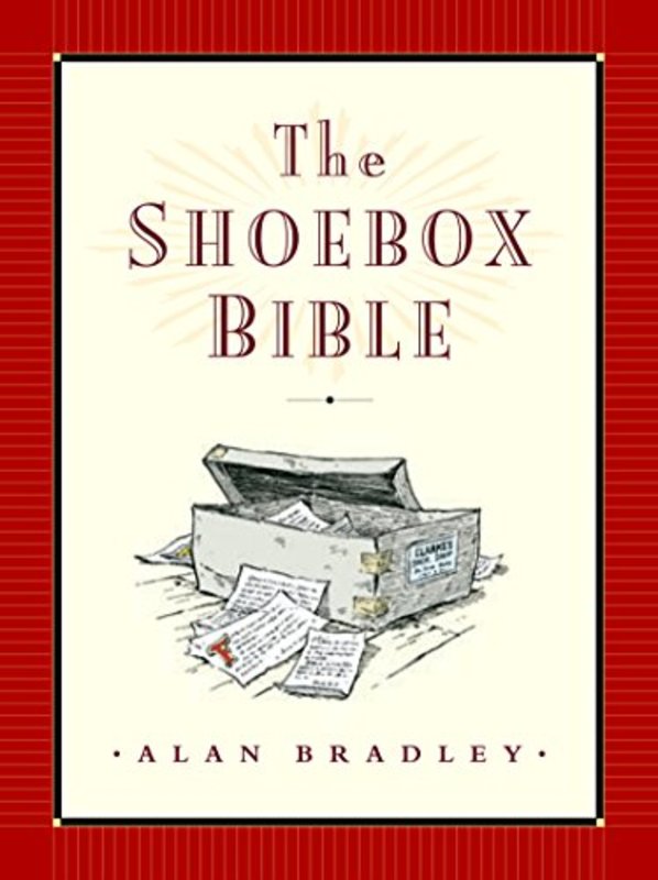 Book cover for "The Shoebox Bible" by Alan Bradley