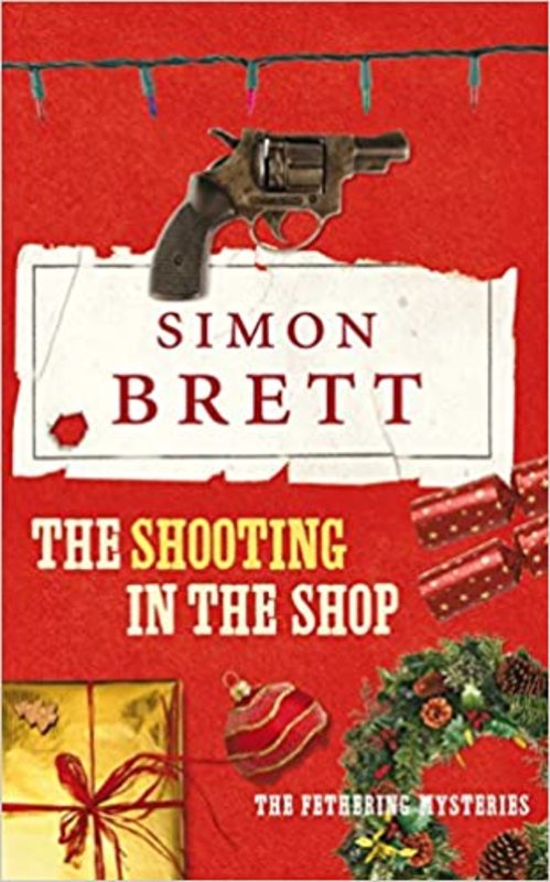 Book cover for "The Shooting in the Shop" by Simon Brett