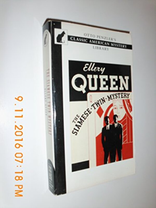 Book cover for "The Siamese Twin Mystery" by Ellery Queen