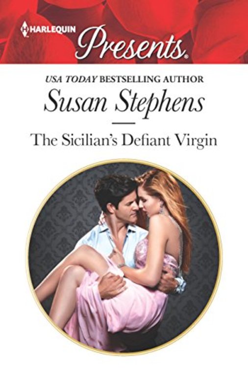 Book cover for "The Sicilian's Defiant Virgin" by Susan Stephens