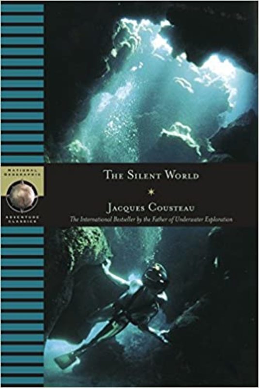 Book cover for "The Silent World" by Jacques Cousteau