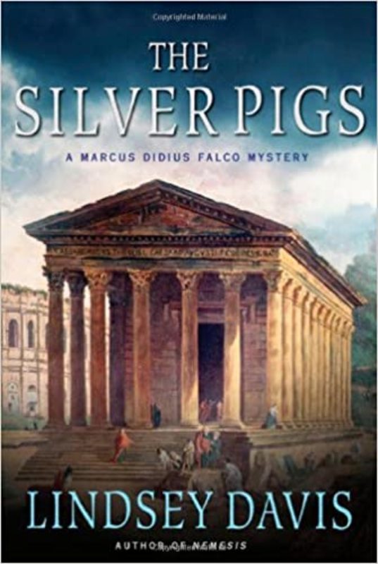 Book cover for "The Silver Pigs" by Lindsey Davis