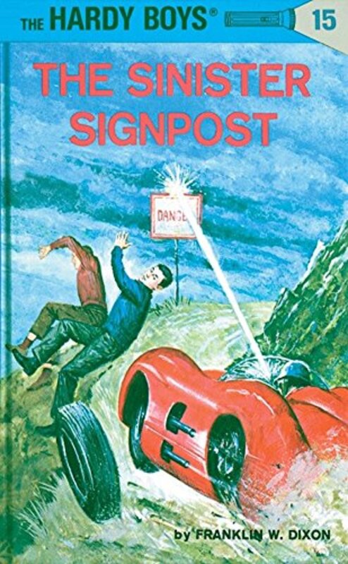 Book cover for "The Sinister Sign Post" by Franklin W Dixon