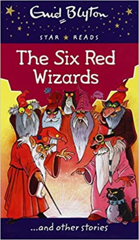 Book cover for "The Six Red Wizards" by Enid Blyton