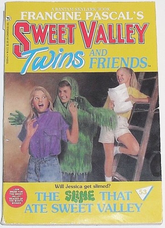 Book cover for "The Slime That Ate Sweet Valley" by Francine Pascal