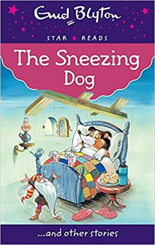 Book cover for "The Sneezing Dog" by Enid Blyton