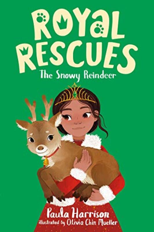 Book cover for "The Snowy Reindeer" by Paula Harrison